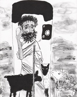 Bij de brandende braamstruik